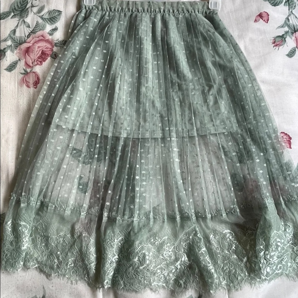 Green skirt